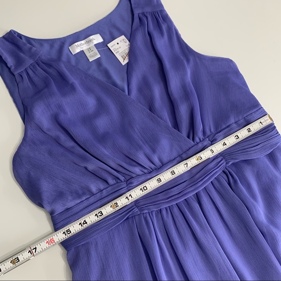 Motherhood Maternity Dress Periwinkle Blue Chiffon Sleeveless Dress Small NWT - Picture 7 of 14